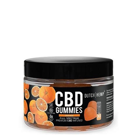 Dutch Hemp Cbd Gummies Full Spectrum Orange Vegan Sugarfree