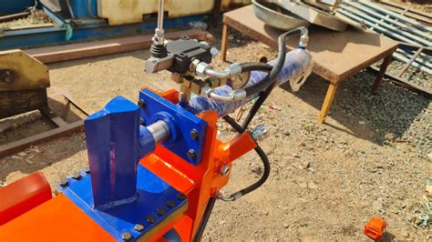 hydraulic wood log splitter machine heavy duty wood cutter india