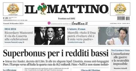 La Prima Pagina De Il Mattino Napoli Onora Lanno Magico Con Il Monza