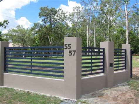 Horizontal Slat Fence Panels with wide gap - Brisbane Gates