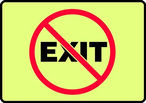 No Exit Safety Sign Mlad504