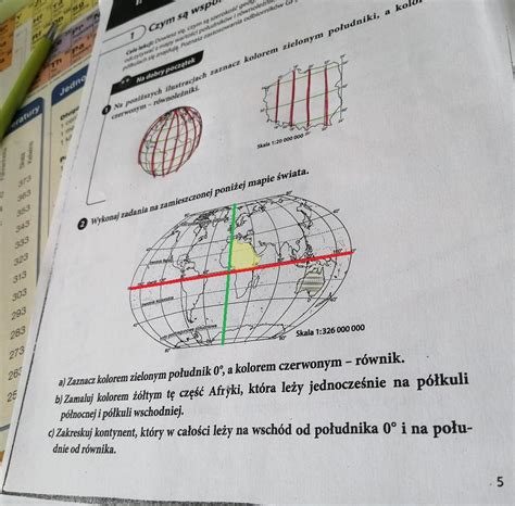 Wykonaj Zadania Na Zamieszczonej Poni Ej Mapie Wiata Brainly Pl