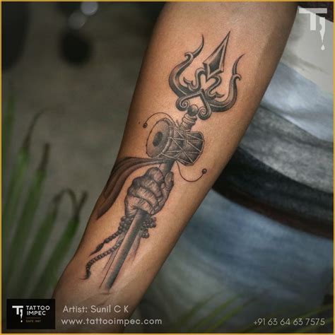 Trishul Tattoo By Sunil CK Tattoo Impec Mysore Trishul Tattoo