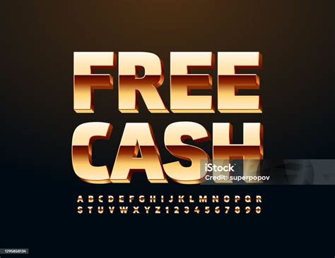 Logo Premium Vektor Free Cash Set Huruf Alfabet Dan Angka Emas