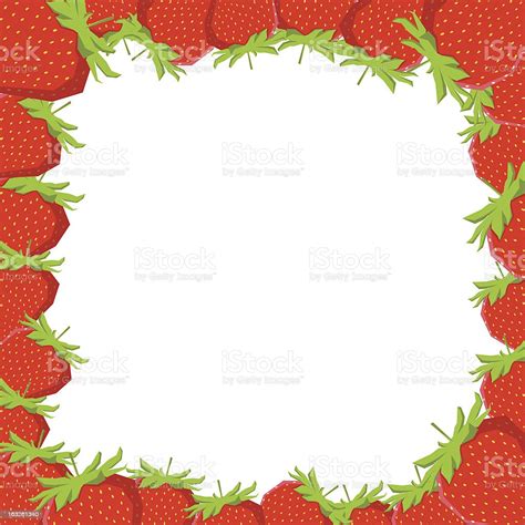 Strawberry Frame Vector Illustration Stock Illustration Download