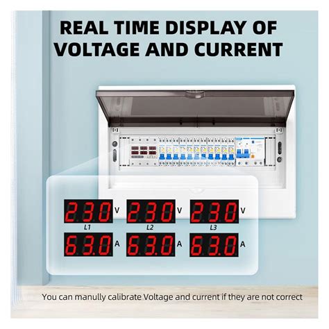 Phase V Din Rail Voltmeter Ammeter Adjustable Over And Under