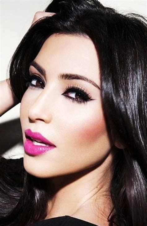 Makeup Ideas Beauty Inspirations Pink Lipstick Kim Kardashian