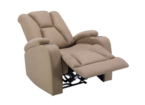 Fauteuil Relax Lectrique En Tissu Microfibre Beige El Clarence