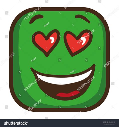 Colorful Emoticon Square Emoji Flat Vector Stock Vector (Royalty Free) 486466618 | Shutterstock