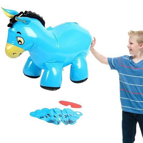 Buy Ksruee Inflatable Donkey Sticky Tail Game Pin The Tail On The