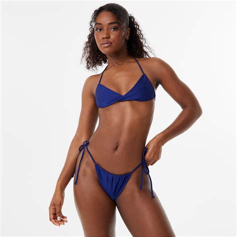 Jack Wills High Shine Twist Front Bikini Top Jack Wills