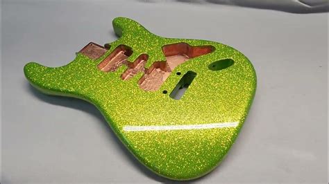 Gecko Green Metal Flake Warmoth Guitar Finish Guitarpaintguys Youtube