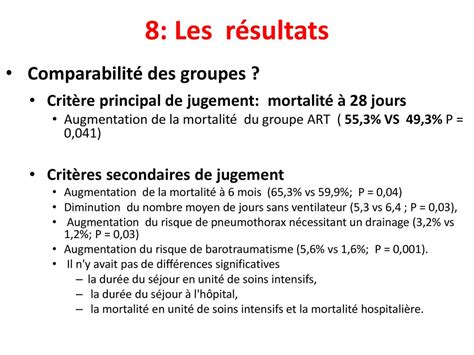 Lecture Critique Dun Article M Dical Sur La Ventilation Artificielle