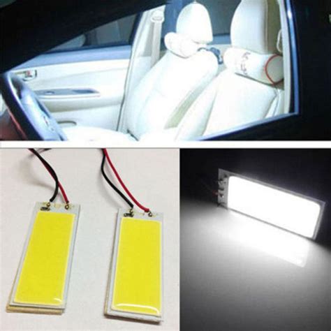 Cheap Pcs Xenon Hid White Cob Led Dome Map Light Bulb Car