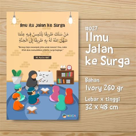 Jual Poster Anak Menuntut Ilmu Di Lapak Taqwa Art Bukalapak