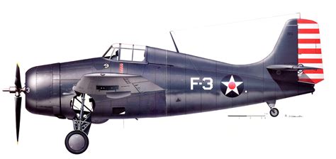 Asisbiz Grumman F4f 3 Wildcat Vf 3 White F3 1942 0a