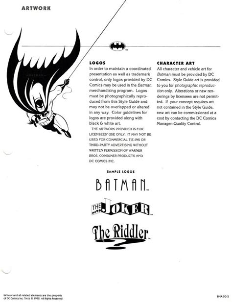 Batman- The 1989 Film: Special Feature: Batman The Animated Series Style Guide Part 1- The Intro ...