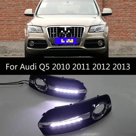 Drl 주간 주행 주행등 주간 안개등 커버 구멍 조명 아우디 Q5 2010 2011 2012 2013 Led Drl 1