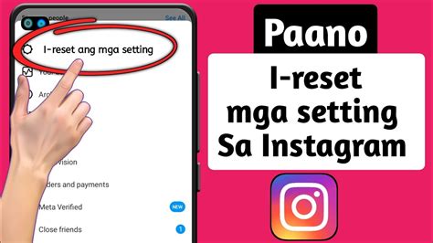 Paano I Reset Ang Mga Setting Sa Instagram I Reset Ang Mga