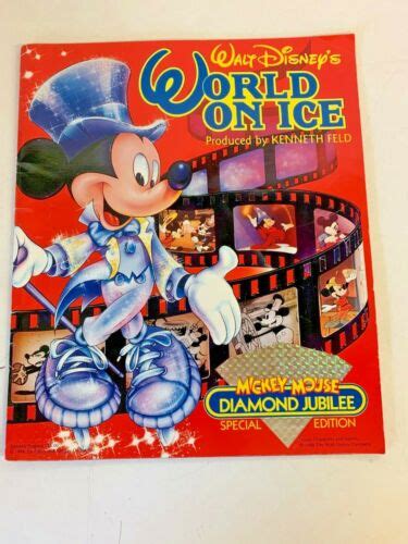 1988 Walt Disney S Mickey Mouse Diamond Jubilee World On Ice Souvenir