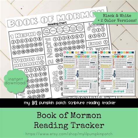 Book Of Mormon Reading Chart Pdf