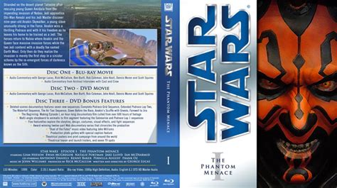 Star Wars Episode I The Phantom Menace Movie Blu Ray Custom Covers