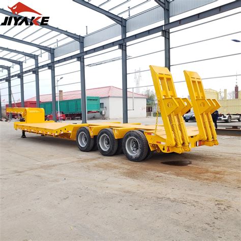 Tri Axle Bulldozer Equipment Transport Lowbed Semi Trailer Manufacturer