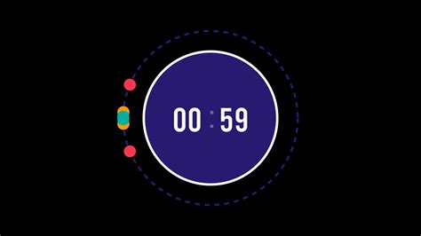 1 Minute Timer Countdown Animation 60 Second Stock Motion Graphics SBV ...