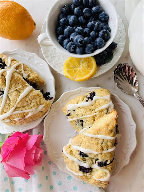 Blueberry Scones With Meyer Lemon Glaze A Perfect Feast