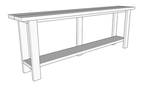 Easy Diy Wood Console Table Plan Rustic Reed Grand For Beginners Diy