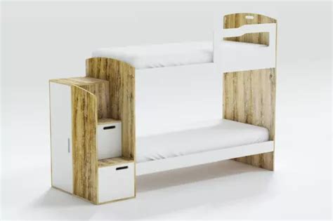 Cama Cucheta 1 Plaza Nordica Con Cajones Escalera Grim MercadoLibre