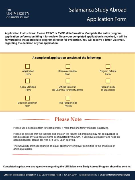 Fillable Online Salamanca Study Abroad Fax Email Print Pdffiller