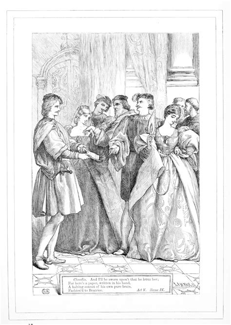 H C Selous Much Ado About Nothing Illustration 13 Victorian Illustrated Shakespeare Archive