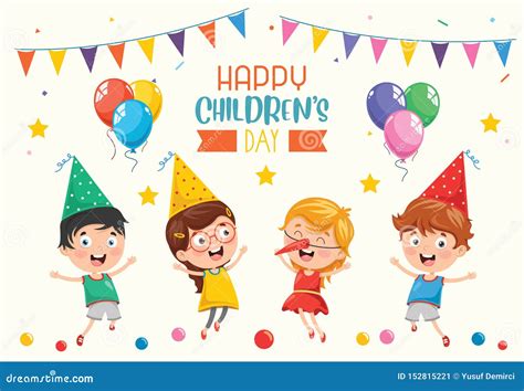 Vector Illustration Of Happy Children`s Day Stock Vector Illustration