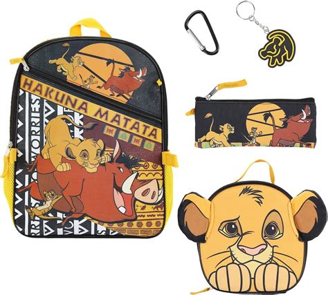 Amazon Juego De Mochila Y Lonchera De 5 Piezas De The Lion King De