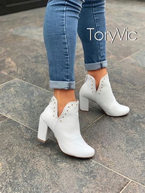 Botines De Mujer Denver Blanco Ultimas Tallas Toryvic Zapaptos Para