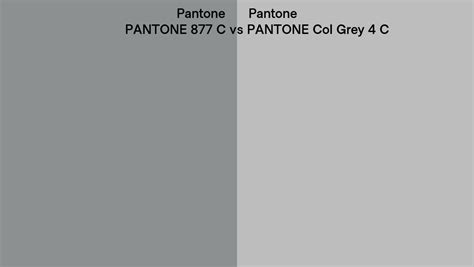 Pantone 877 C Vs PANTONE Col Grey 4 C Side By Side Comparison