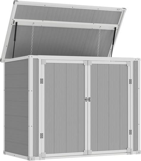 Amazon Amopatio Horizontal Storage Shed Outdoor Resin Trash Can