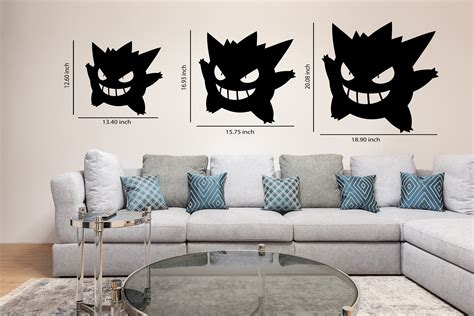 Gengar Wall Art Cartoon Wall Decor Anime Led Sign T For Anime Lover Game Room Wall Decor