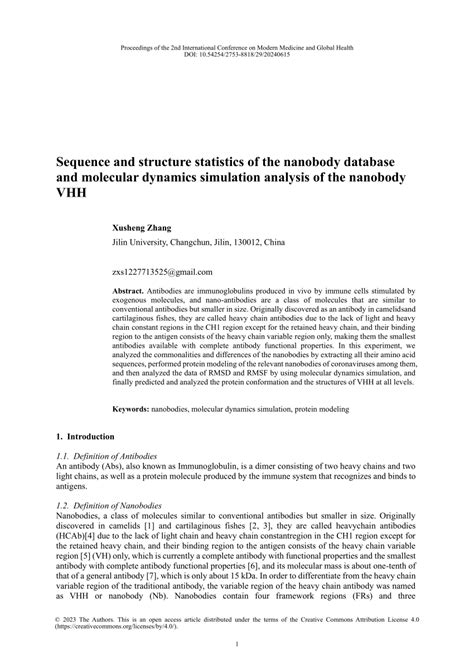 PDF Sequence And Structure Statistics Of The Nanobody Database And