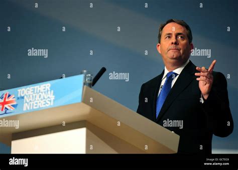 Defence Secretary Liam Fox during the Conservative Party Annual ...