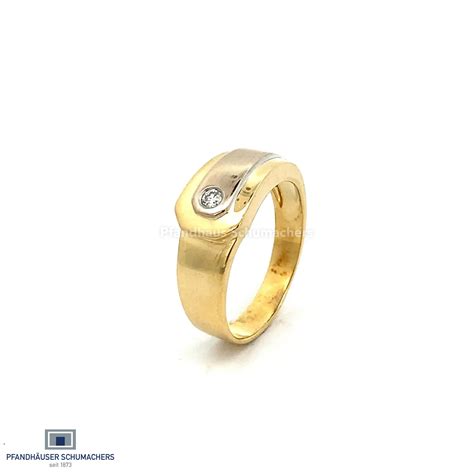 Ring Bicolor Mit Brillant Kr