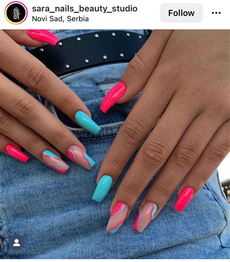 Pin By Themichlifestyle On Nail Obsessed Neon Acrylic Nails Acrylic