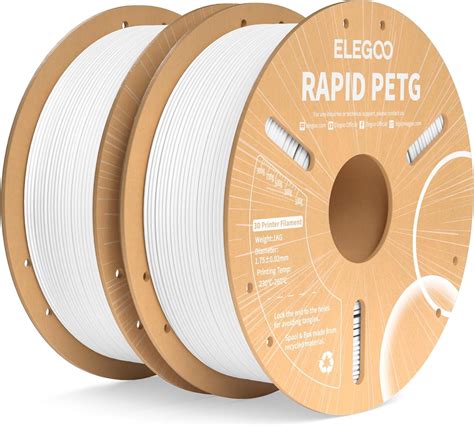 Elegoo Rapid Petg Filament Mm White Kg D Printer Filament For