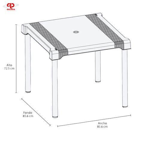 Mesa Shia Rimax Mocca Galaxia Del Pl Stico