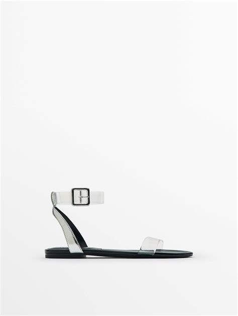 Massimo Dutti Vinyl Flat Slider Sandals Editorialist