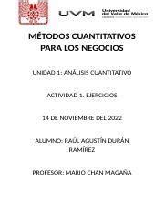 A Radr Docx M Todos Cuantitativos Para Los Negocios Unidad