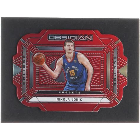 Nikola Jokic Panini Obsidian Eclipse Electric Etch Red Flood