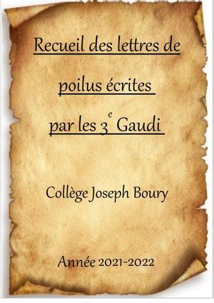 Calam O Recueil Des Lettres De Poilus Des Gaudi