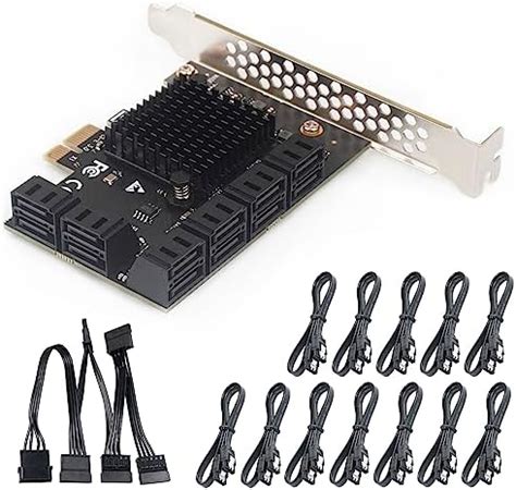 Amazon Pcie X To Port Sata Expansion Card Gbps Sata